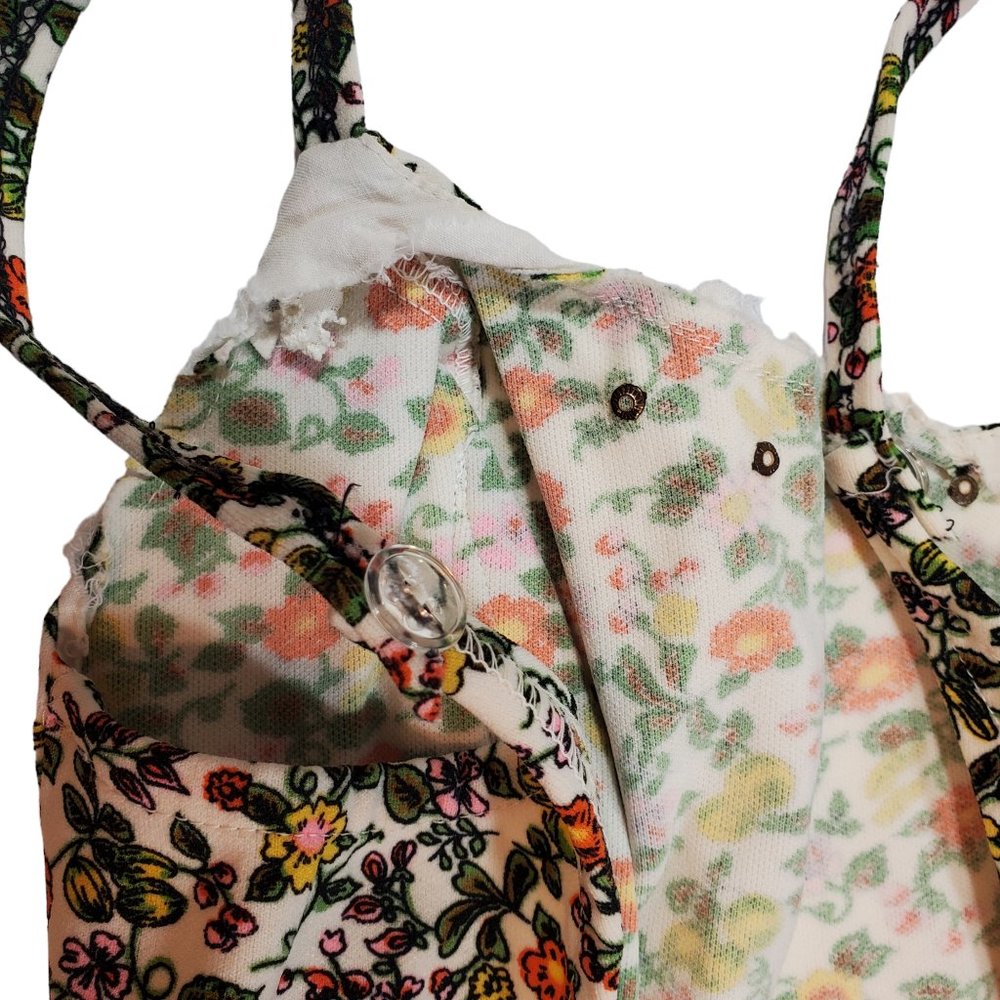 VTG 60s/70s Sears Skirted Swimsuit Womens 14/36 Spaghetti-Strap One-Piece Floral - Picture 6 of 7